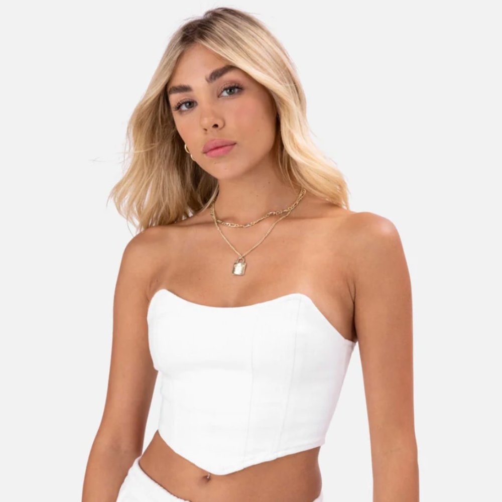 Adika - Denim Corset Style Top